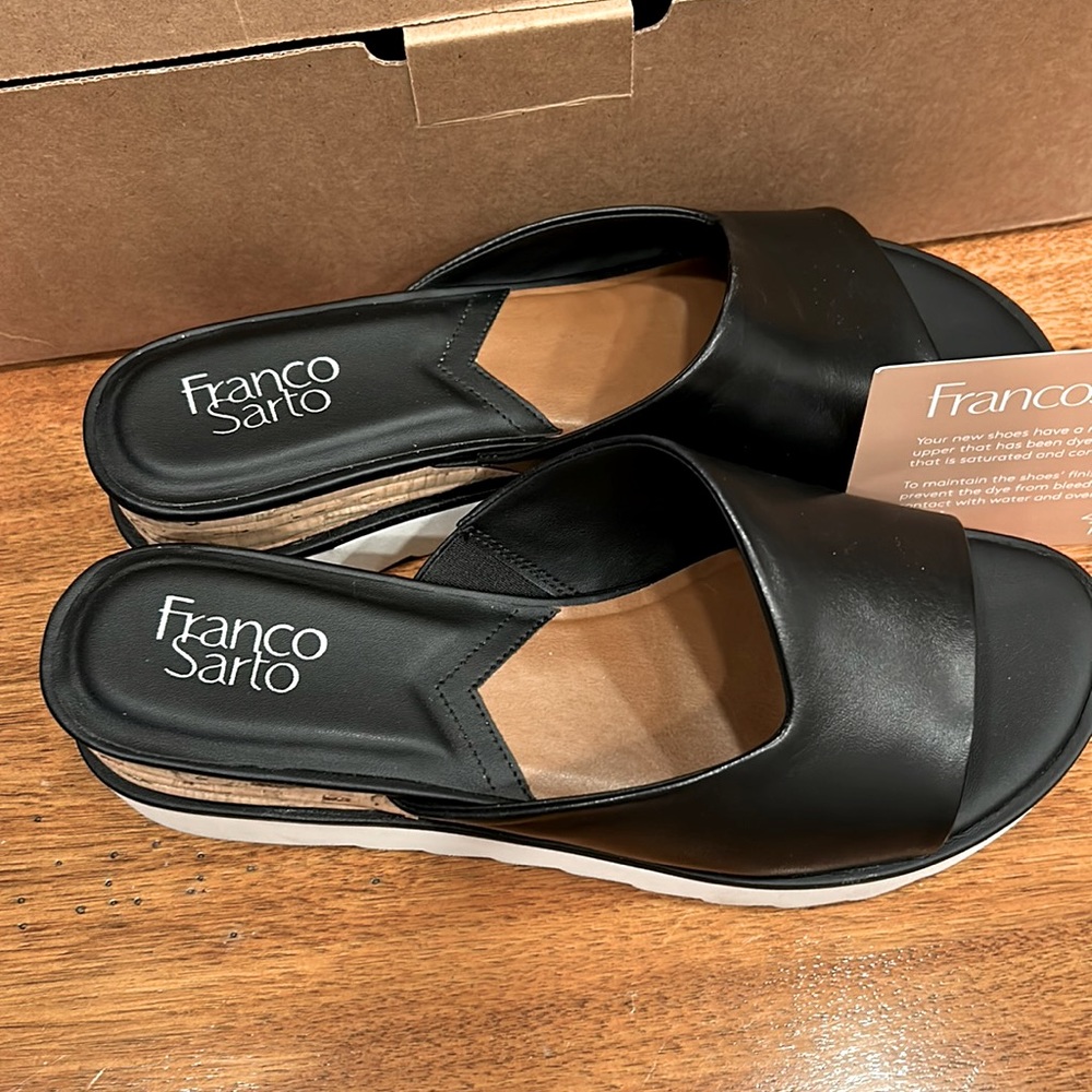 Franco Sarto New black Leather Sandal